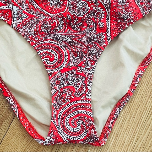 J. Crew Red Paisley Bikini Bottom - Picture 3 of 11